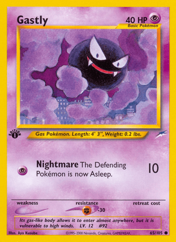 Gastly Neo Destiny card