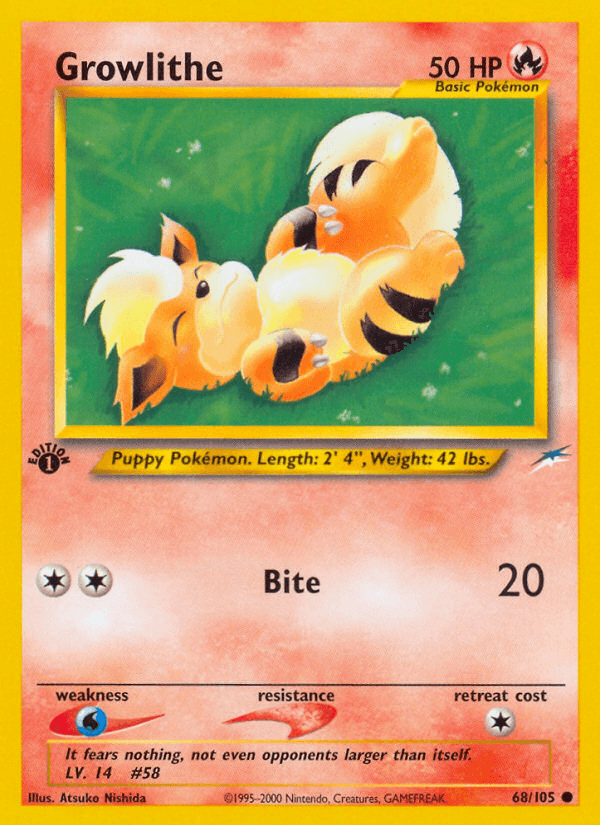 Growlithe Neo Destiny card
