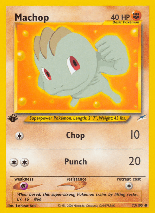 Machop Neo Destiny card