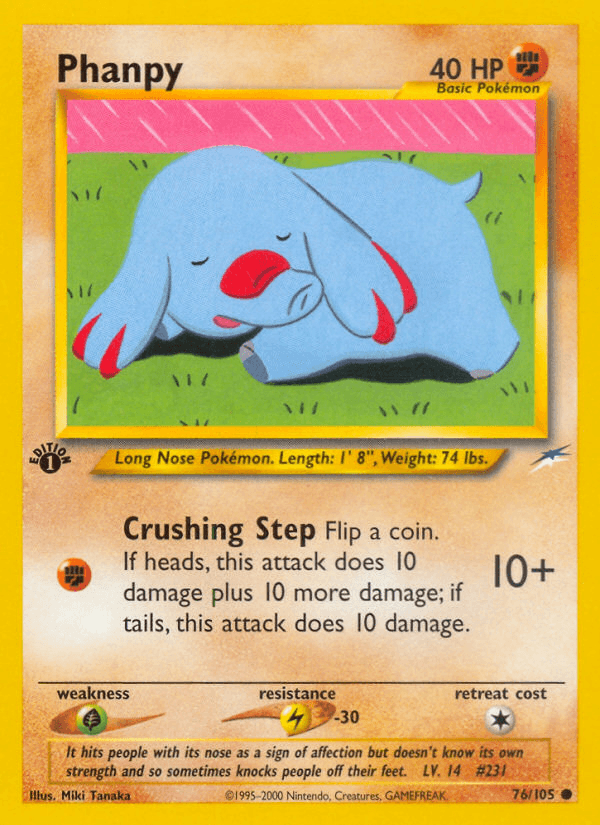 Phanpy Neo Destiny card
