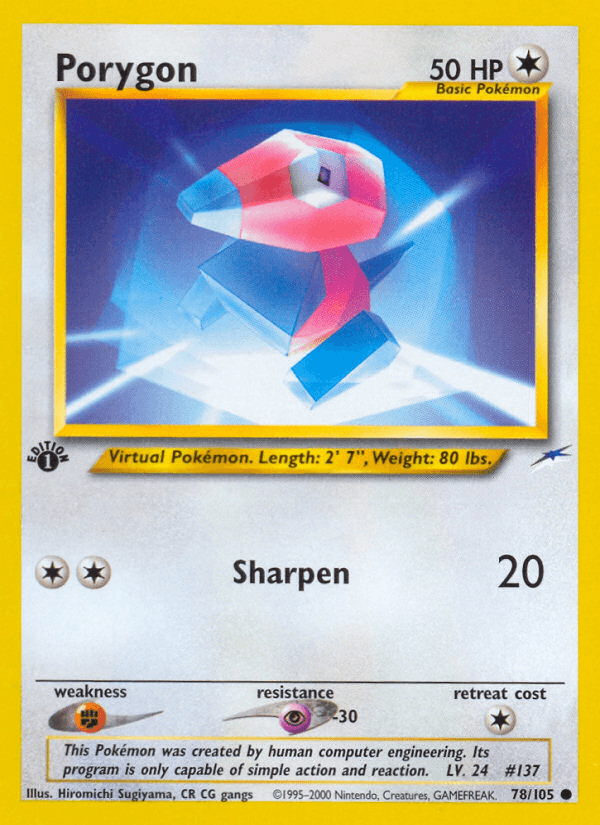 Porygon Neo Destiny card