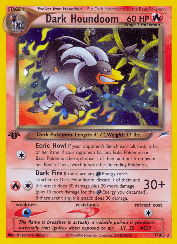 Dark Houndoom Neo Destiny card