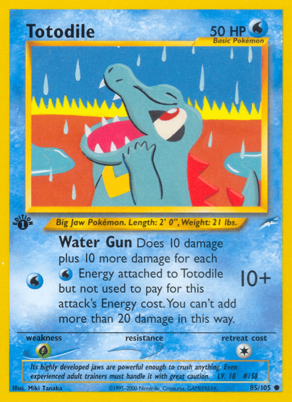 Totodile Neo Destiny card