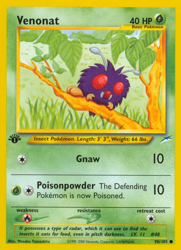 Venonat Neo Destiny card