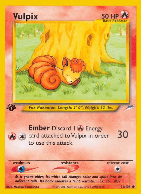 Vulpix Neo Destiny card