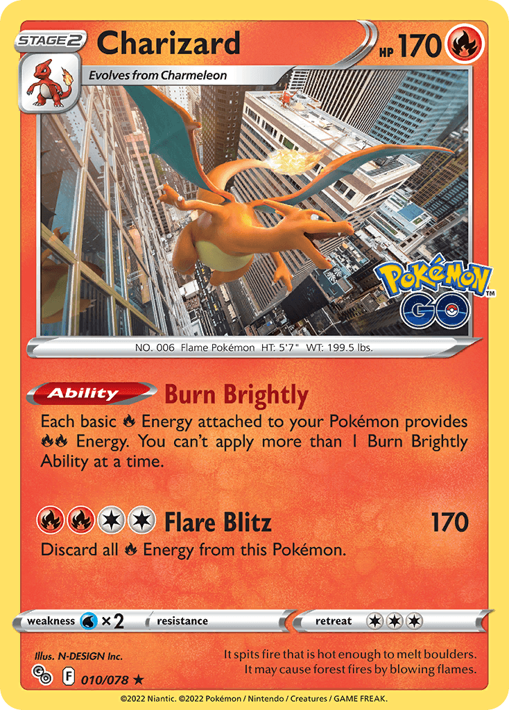 Charizard Pokémon GO card