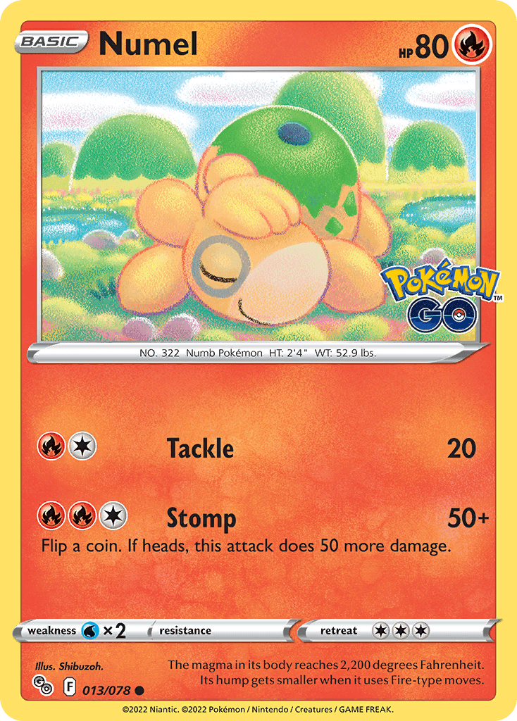 Numel Pokémon GO card