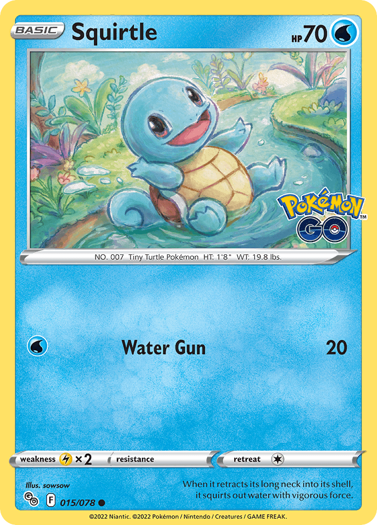 Squirtle Pokémon GO card