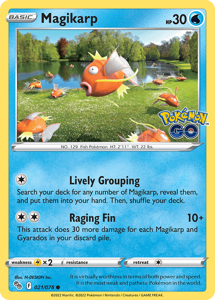 Magikarp Pokémon GO card