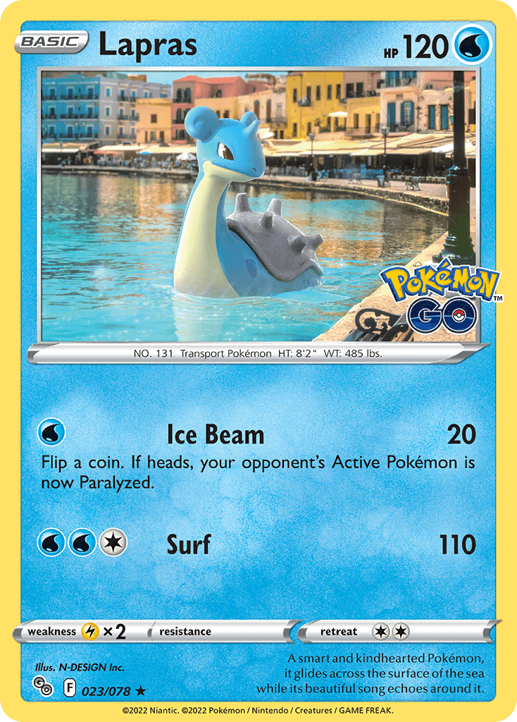 Lapras Pokémon GO card