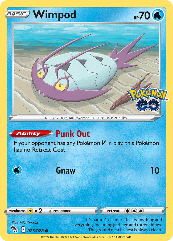 Wimpod Pokémon GO card