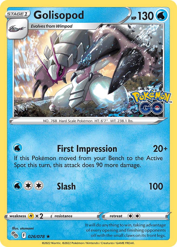 Golisopod Pokémon GO card