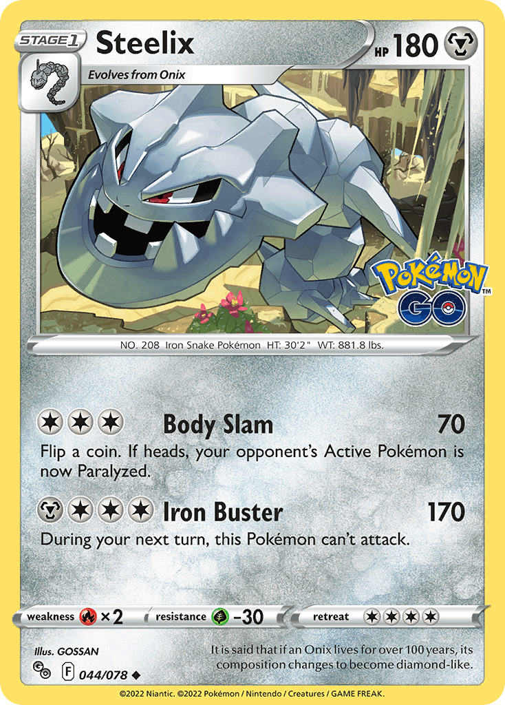 Steelix Pokémon GO card