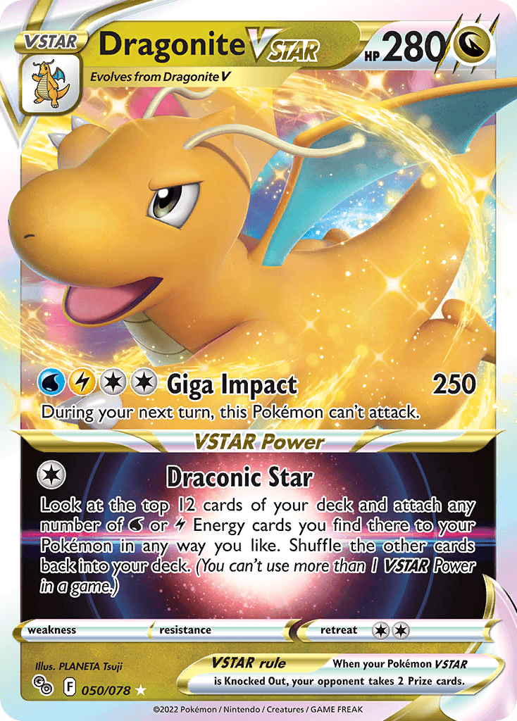 Dragonite VSTAR Pokémon GO card