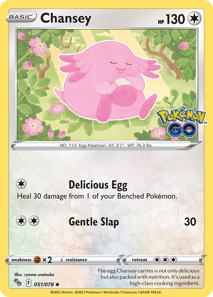 Chansey Pokémon GO card