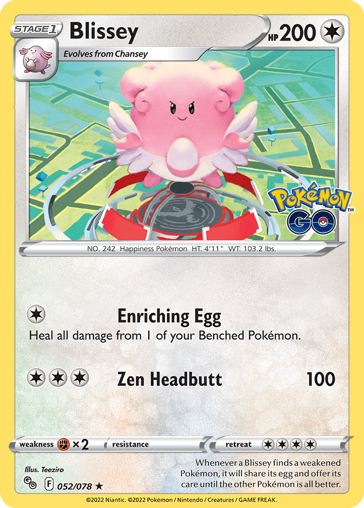 Blissey Pokémon GO card