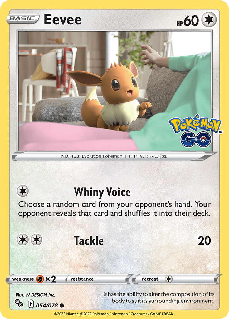 Eevee Pokémon GO card