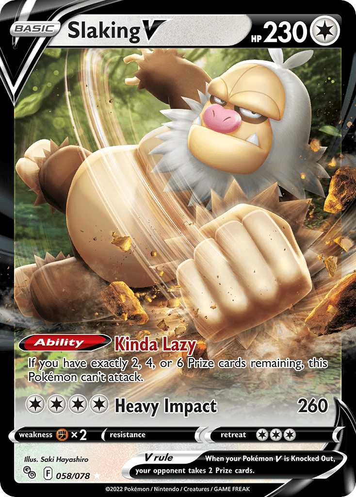 Slaking V Pokémon GO card