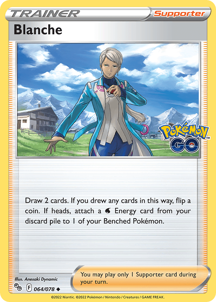 Blanche Pokémon GO card