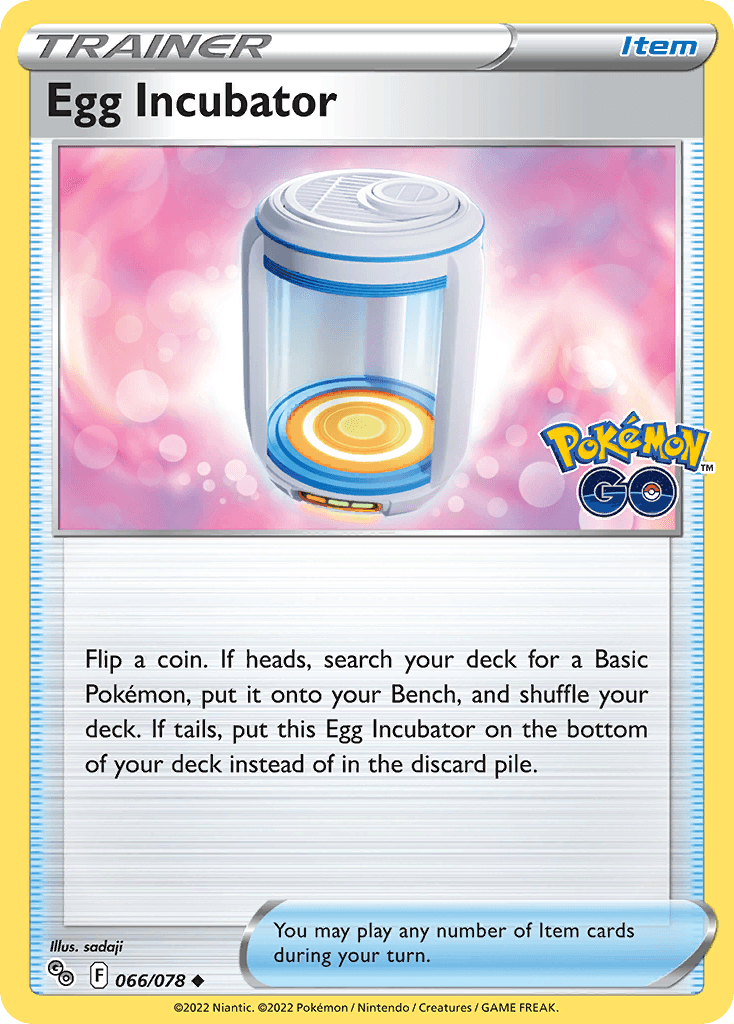 Egg Incubator Pokémon GO card