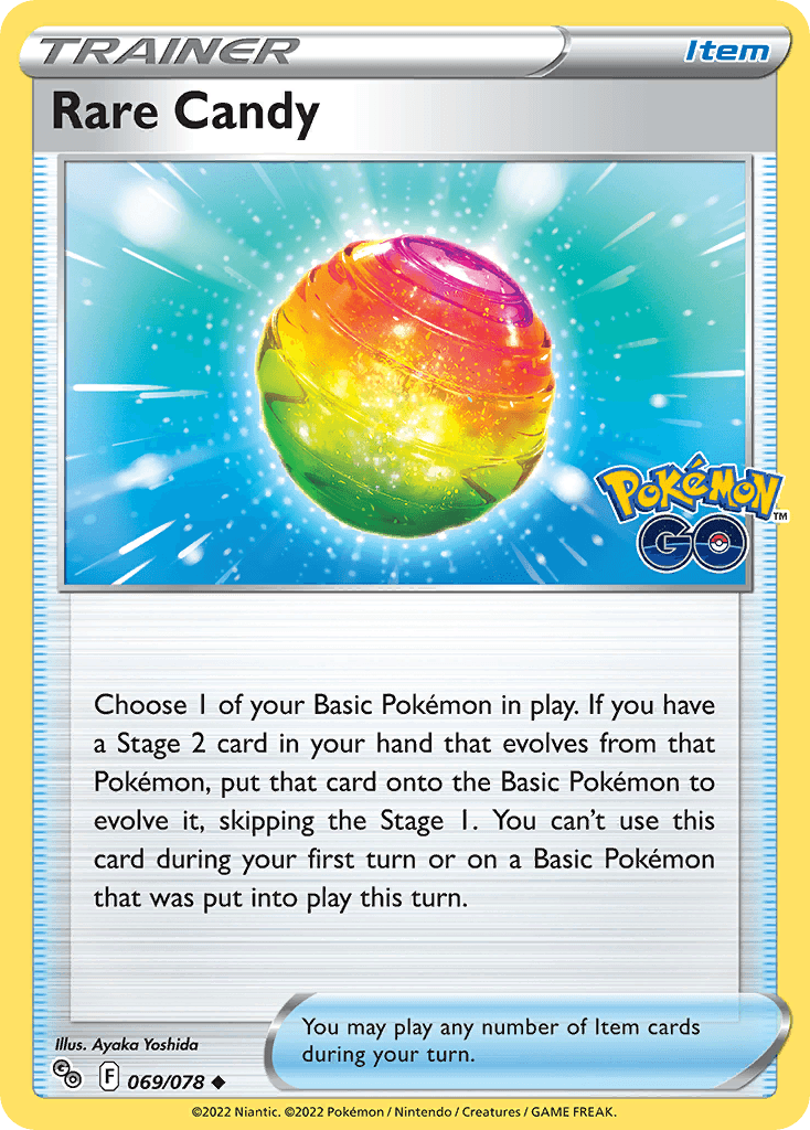 Rare Candy Pokémon GO card