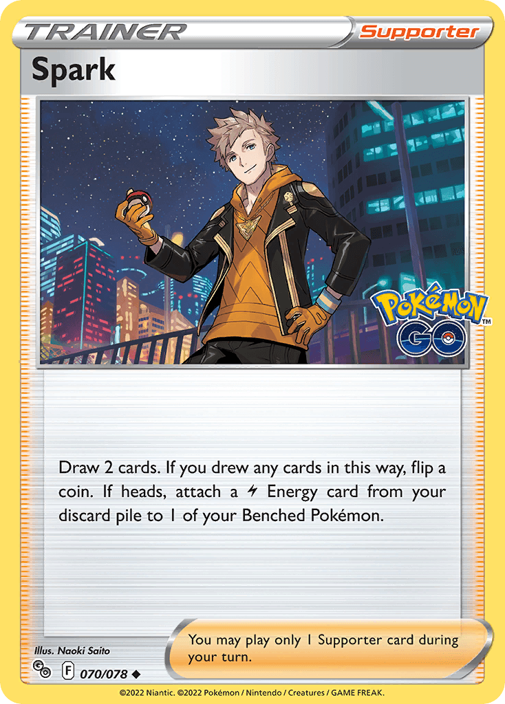 Spark Pokémon GO card