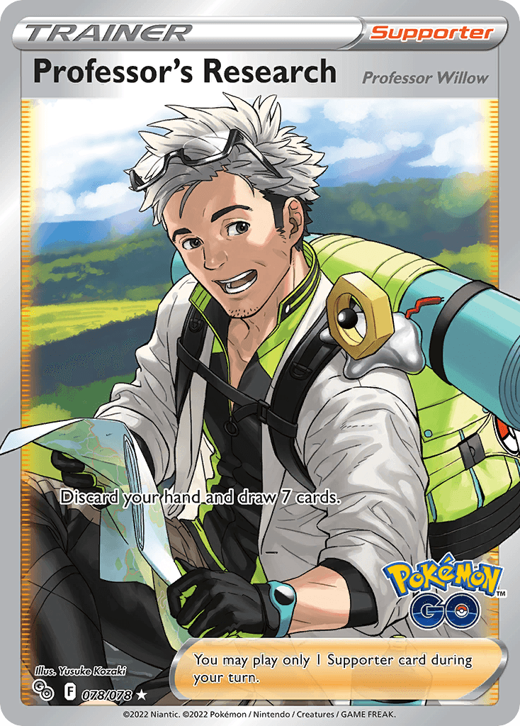 Professor's Research Pokémon GO card