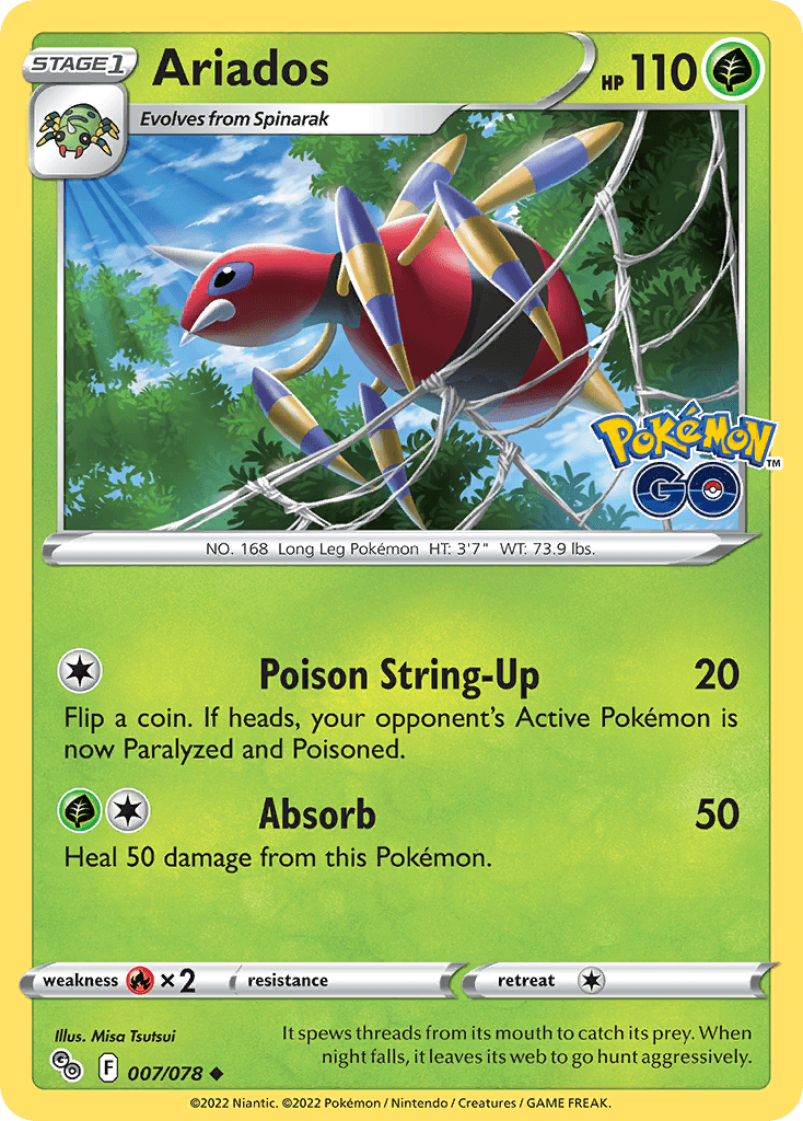 Ariados Pokémon GO card