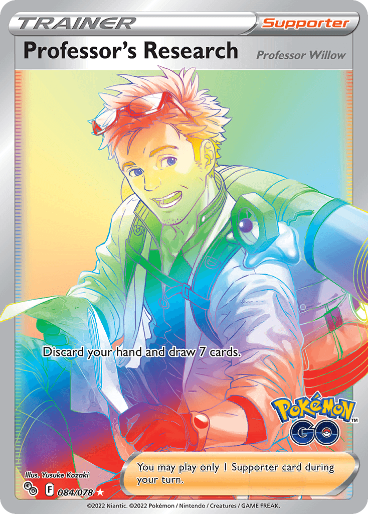 Professor's Research Pokémon GO card