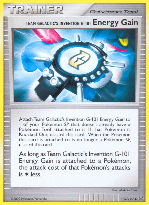 Team Galactic's Invention G-101 Energy Gain Platinum card