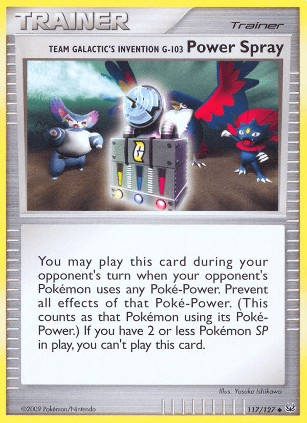 Team Galactic's Invention G-103 Power Spray Platinum card