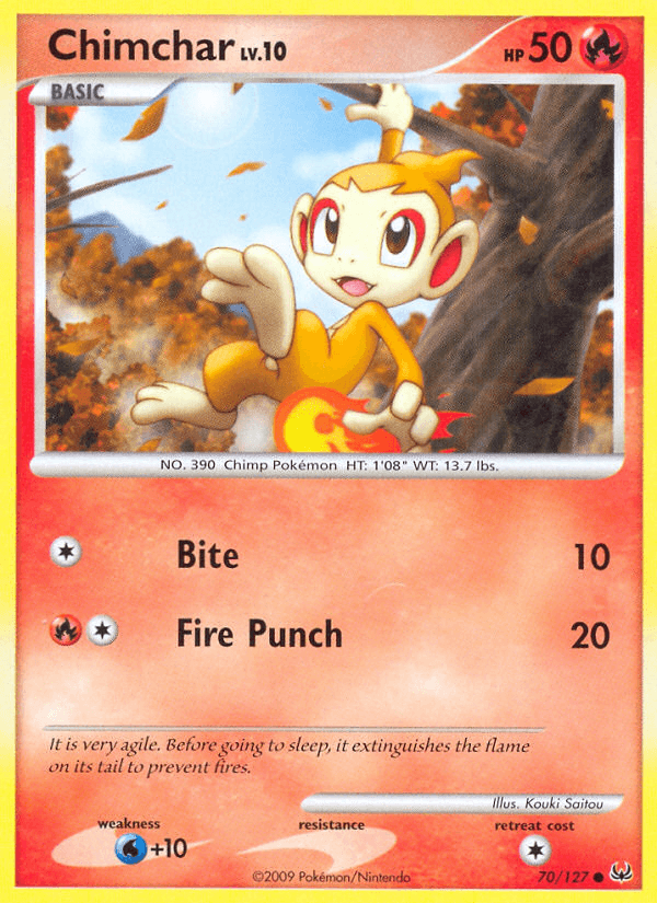 Chimchar Platinum card