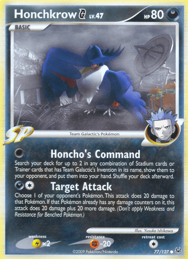 Honchkrow G Platinum card