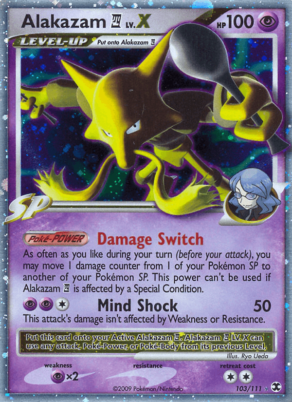 Alakazam E4 LV.X Rising Rivals card