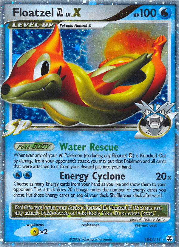Floatzel GL LV.X Rising Rivals card