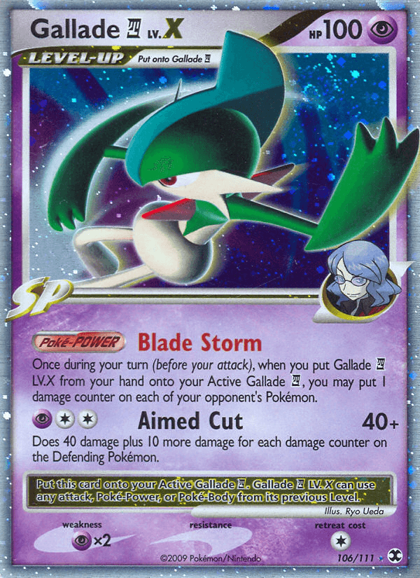 Gallade E4 LV.X Rising Rivals card