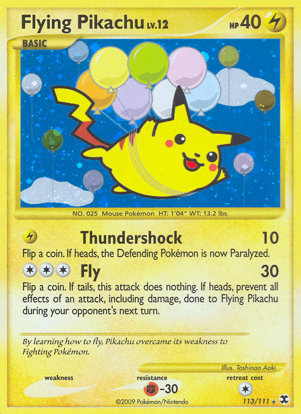 Flying Pikachu Rising Rivals card