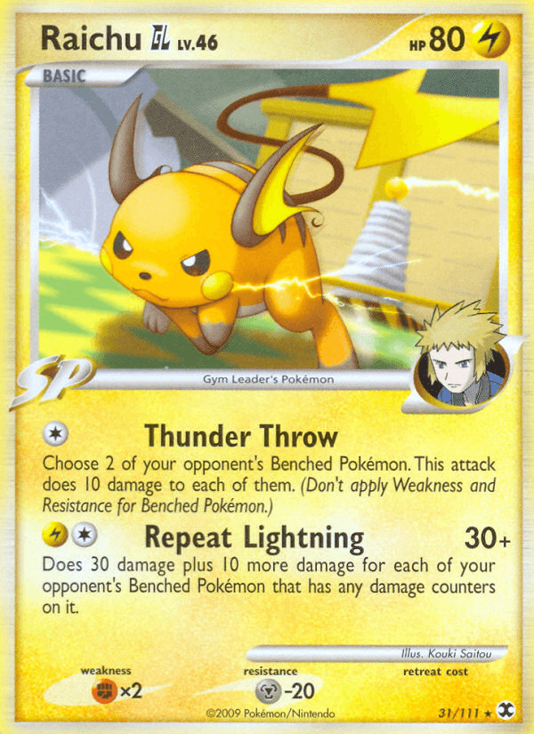 Raichu GL Rising Rivals card