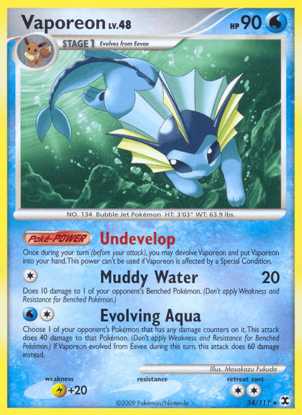 Vaporeon Rising Rivals card