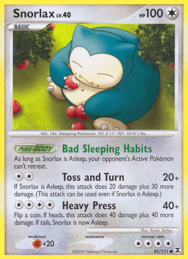 Snorlax Rising Rivals card
