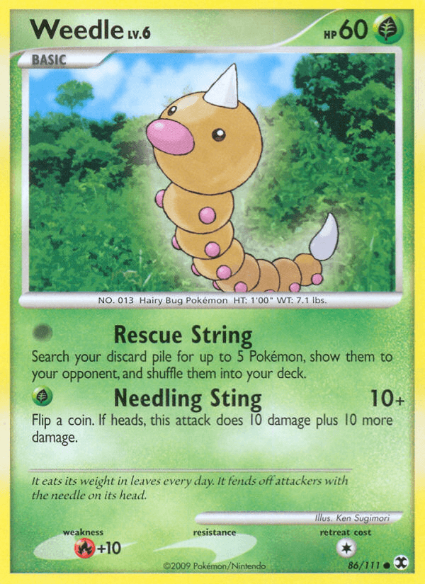 Weedle Rising Rivals card