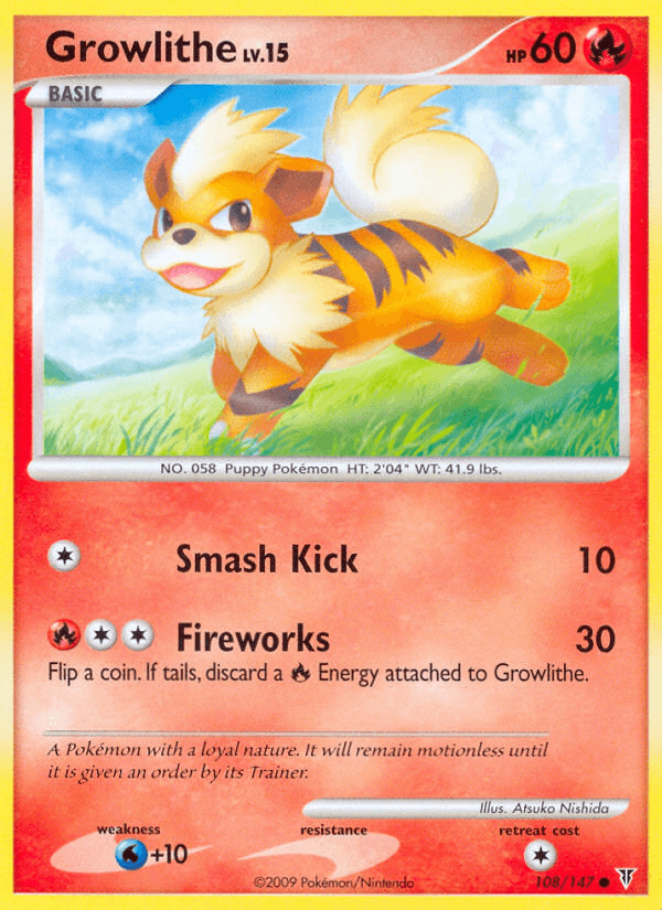 Growlithe Supreme Victors card