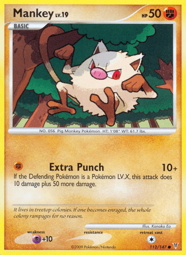 Mankey Supreme Victors card