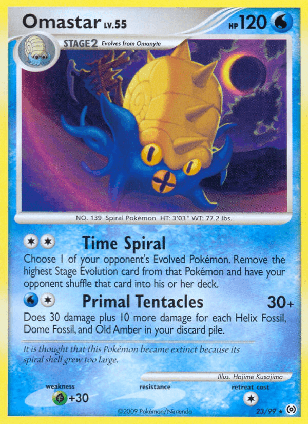 Omastar Arceus card