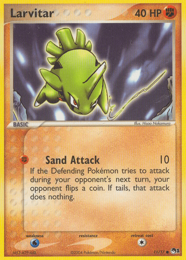 Larvitar POP Series 1 card