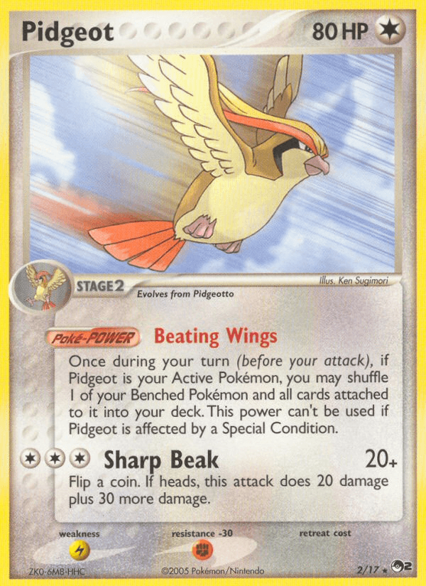 Pidgeot POP Series 2 card