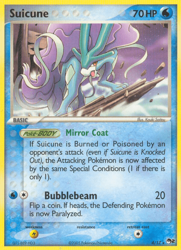 Suicune POP Series 2 card