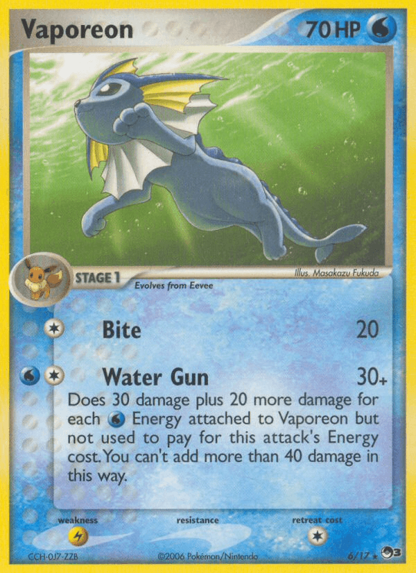 Vaporeon POP Series 3 card