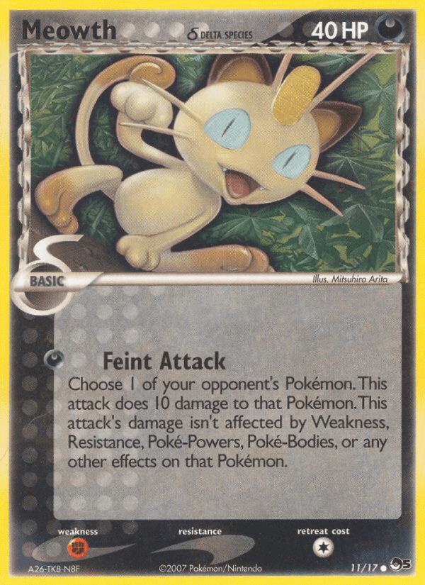 Meowth δ POP Series 5 card