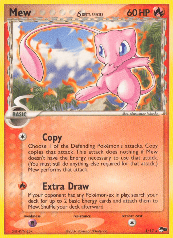 Mew δ POP Series 5 card